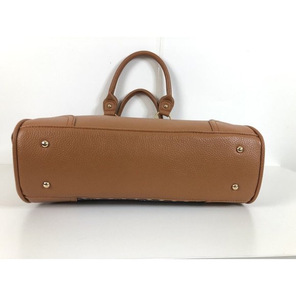 The Danbury Mint Initial Handbag Crossbody "Lynda" Satchel Double Handles  NEW - Picture 6 of 12